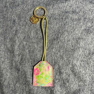 Lilly Pulitzer Keychain Charging Cable USB to Lightning Pink Green Floral Gold